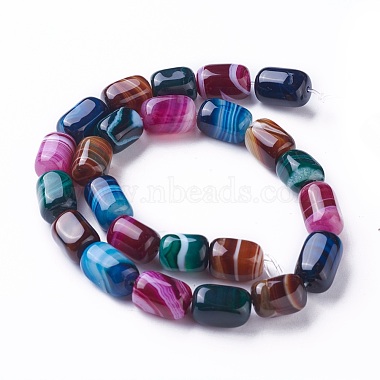 Natural Dyed Agate Beads Strands(G-G775-B-01)-2