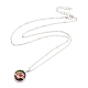 Ожерелье с подвеской в виде птичьего пончика для женщин(NJEW-I113-14P)-2