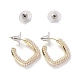 Imitation Pearl Beaded Twist C-shape Stud Earrings(EJEW-C006-02)-2