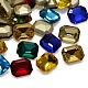 Faceted Rectangle Glass Pointed Back Rhinestone Cabochons(RGLA-A017-8x10mm-SM)-1