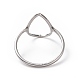 Non-Tarnish 201 Stainless Steel Teardrop Finger Ring(RJEW-J051-15P)-3