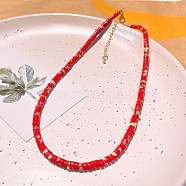Natural Imperial Jasper Heishi Graduated Beaded Necklaces(JO0051-7)