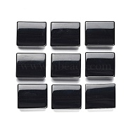 Natural Obsidian Multi-Strand Links, Curved Rectangle, 16.5~17x20x6.5~7mm, Hole: 1.2~1.4mm(G-F757-G03)