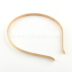 Hair Accessories Iron Hair Band Findings, Golden, 110mm(OHAR-Q042-008B-03)
