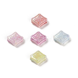 Plastics Beads, Craft Beads, Rhombus, 9.5x9x3.5mm, Hole: 1.5mm, 2272pcs/500g(KY-B004-10D)