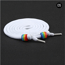 Polyester Drawstring Cord, For Garment Accessories, White, 1300x5mm(AJEW-WH0043-06)