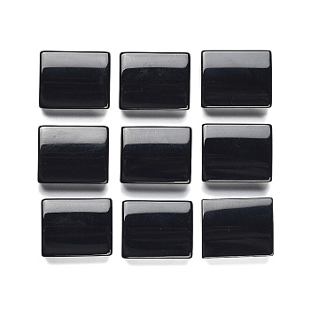 Natural Obsidian Multi-Strand Links, Curved Rectangle, 16.5~17x20x6.5~7mm, Hole: 1.2~1.4mm