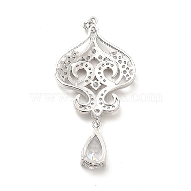 Pendentifs en laiton zircon cubique transparent(KK-I695-060P)-2