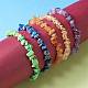 7Pcs 7 Colors Unisex Chip Natural & Synthetic Gemstone Beaded Stretch Bracelets(BJEW-SZ0001-017)-3