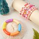 8Pcs 8 Style Love Word Polymer Clay Heishi Beaded Stretch Bracelets Set for Teen Girl Women(BJEW-SZ0001-79)-5