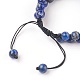 Bracelets de perles tressées chakra naturel lapis lazuli(BJEW-O164-A11)-2