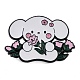 Flower Rose Dog Enamel Pin(JEWB-P033-01B)-1