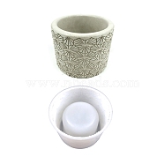 Column Flower Pot Silicone Molds, Resin Casting Molds, for UV Resin, Epoxy Resin Craft Making, Geometric Pattern, 104x80mm, Inner Diameter: 76mm(DIY-M039-18D)