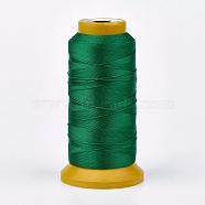 Polyester Thread, for Custom Woven Jewelry Making, Green, 1.2mm, about 170m/roll(NWIR-K023-1.2mm-01)