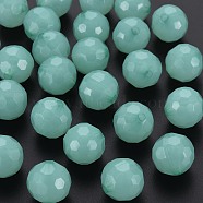 Imitation Jelly Acrylic Beads, Faceted, Round, Medium Aquamarine, 16.5x16mm, Hole: 2.5mm, about 288pcs/500g(MACR-S373-97C-E02)