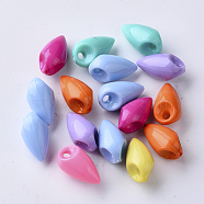 Opaque Acrylic Pendants, Cone, Mixed Color, 16.5x9x9mm, Hole: 2mm, about 800pcs/500g(SACR-T350-001)
