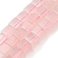 Natural Rose Quartz Beads Strands, Cube, 6~6.5x6~6.5x6~6.5mm, Hole: 1.2mm, about 63~64pcs/strand, 15''~15.16''(38.1~38.5cm)(G-Q1008-B14)