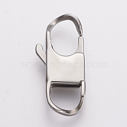 316 Surgical Stainless Steel Lobster Claw, Stainless Steel Color, 26x12x5mm, Hole: 6x7.5mm(STAS-K175-01B)