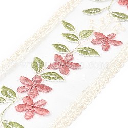 Gorgecraft 10 Yards Embroidery Polyester Lace Trim, for Sewing Decoration Craft, Flower, Antique White, 3-3/8~3-3/4 inch(85~95mm)(OCOR-GF0001-80C)