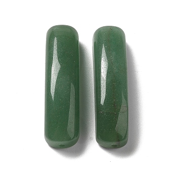 Natural Green Aventurine Connector Charms, Curved Rectangle Links, 36.5~37x10~10.5x7~8mm, Hole: 1.5mm & 2.4mm