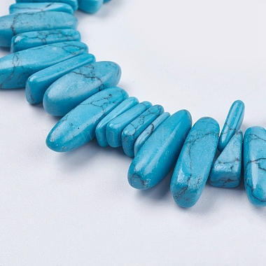 Dyed Natural Howlite Nuggets Beads Strands(G-R191-12)-3