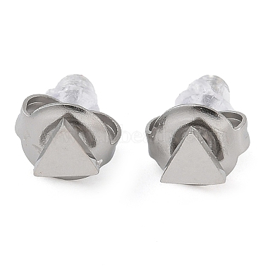 Stainless Steel Color Triangle 304 Stainless Steel Stud Earrings