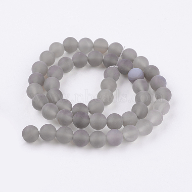 Natural Grey Agate Bead Strands(X-G-H055-8mm)-2