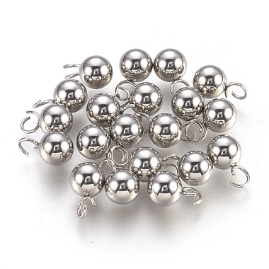 201 Stainless Steel Sphere Charms(STAS-F175-09P)-2