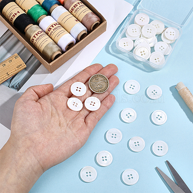 40Pcs 4-Hole Shell Buttons(BUTT-ME0001-23)-3