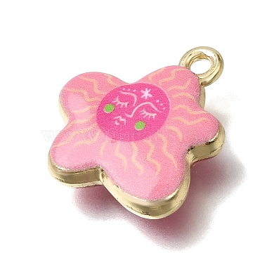 Printed Brass Pendants(KK-CBAE379-02G-E)-2