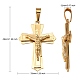 Or 304 acier inoxydable croix crucifix gros pendentifs pour Pâques(STAS-V0493-79B)-2