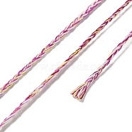 20M Polycotton Braided Cord, Flat, for DIY Jewelry Making, Old Rose, 2x0.7mm, about 21.87 Yards(20m)/Roll(OCOR-G015-03A-07)