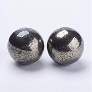 Natural Pyrite Home Display Decorations, No Hole/Undrilled Beads, Round Ball, 40mm(DJEW-K009-D01)