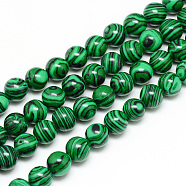 Synthetic Malachite Beads Strands, Round, 8mm, Hole: 1.5mm, about 50pcs/strand, 14.96 inch(X-G-T053-8mm-05)