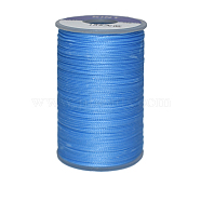 Waxed Polyester Cord, 9-Ply, Dodger Blue, 0.65mm, about 21.87 yards(20m)/roll(YC-E006-0.65mm-A19)