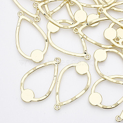 Alloy Pendants, Teardrop, Light Gold, 39x22x2mm, Hole: 1.8mm(PALLOY-T067-157LG)