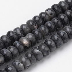 Natural Larvikite Beads Strands, Rondelle, 8~8.5x4.5~5mm, Hole: 1mm, about 80pcs/strand, 16.3 inch(G-S272-13)