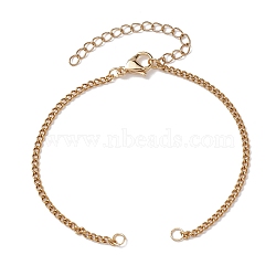 304 Stainless Steel Chain Bracelet Making, with Jump Rings and Lobster Claw Clasps, Golden, 6-3/4 inch(17cm)(AJEW-JB01212-01)