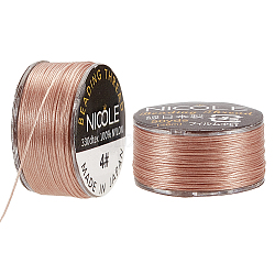 Nylon Beading Thread, Seed Bead Thread, Nylon String for Jewelry Beading Bracelets Making, Blanched Almond, 0.1mm, about 50.31 Yards(46m)/Roll(NWIR-WH0005-10G)