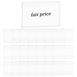 Acrylic Table Card Display Frame, Price Tags, Rectangle, White, 10x6.25x0.35cm(ODIS-WH0017-084B)