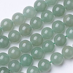 Natural Green Aventurine Beads Strands, Round, 8mm, Hole: 1mm, about 47pcs/strand, 15.31 inch(G-D855-09-8mm)