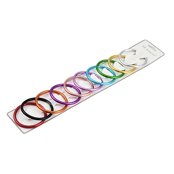 Aluminium Open Jump Rings, Round Ring, Mixed Color, 61x5mm, Inner Diameter: 51mm