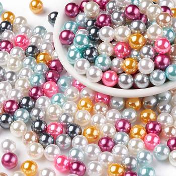 Imitation Pearl Acrylic Beads, No Hole, Round, Mixed Color, 10mm, about 1000pcs/bag
