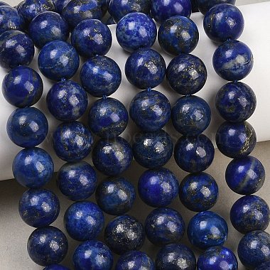 Natural Lapis Lazuli Bead Strands(G-G953-03-10mm)-8