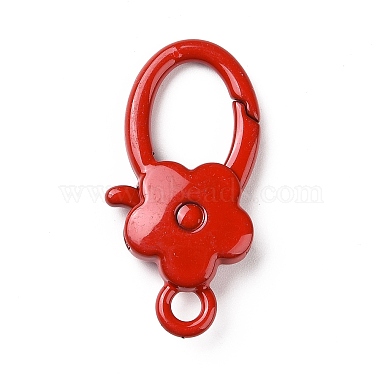 Spray Painted Alloy Lobster Claw Clasps(PALLOY-K257-08)-3