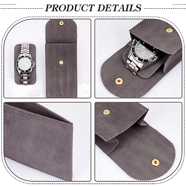 Rectangle Velvet Single Watch Storage Bag with Flip Cover(ABAG-WH0044-46A)-5