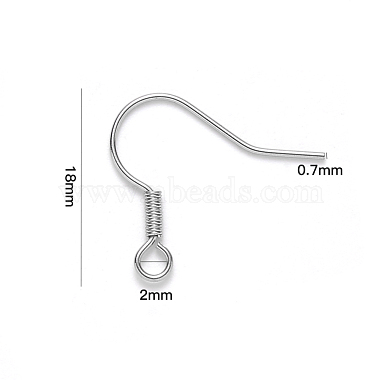 変色しにくい304ステンレススチール製イヤリングフック(STAS-S111-002)-3