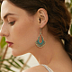 4 paires 4 couleurs boucles d'oreilles pendantes en alliage en forme de larme creuse avec épingles en laiton pour femmes(EJEW-AN0004-57)-5