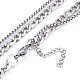 304 Stainless Steel Double Layer Necklaces(NJEW-M181-12P)-3