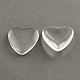 Cabochons cardiaques de verre transparent(X-GGLA-R021-23mm)-1